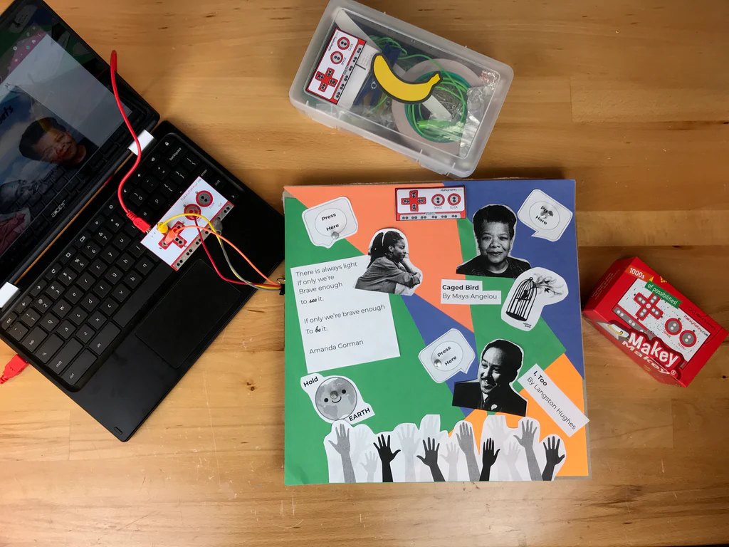 Interactive poster for the Makey Makey Computer Science Journey curriculum.